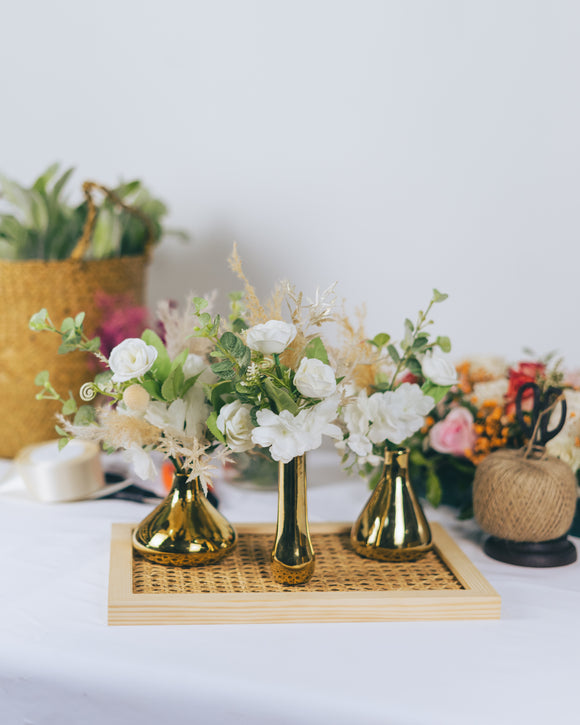 Ovation Lifestyle Mini Gold Vases Set - Mellow