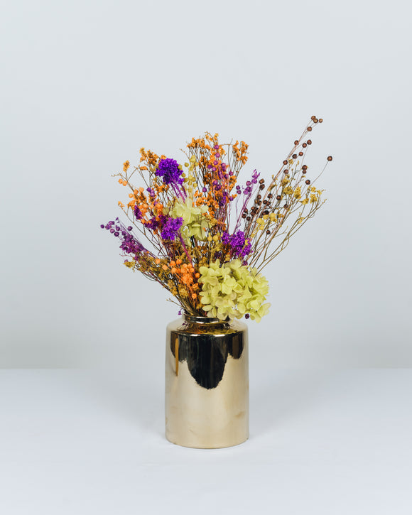 Ovation Lifestyle Gold Jar Vase - Olive