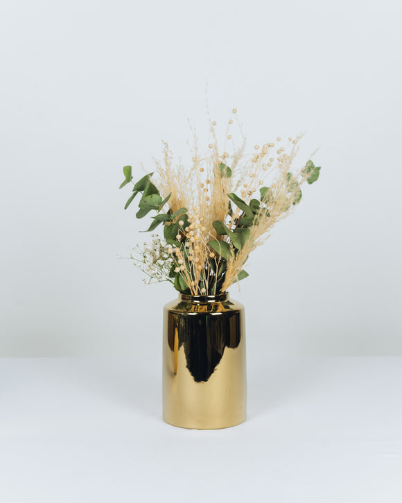 Ovation Lifestyle Gold Jar Vase - Fern